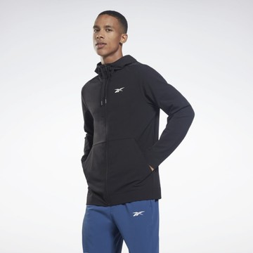 REEBOK 外套 黑色 訓練 運動外套 男 H44116