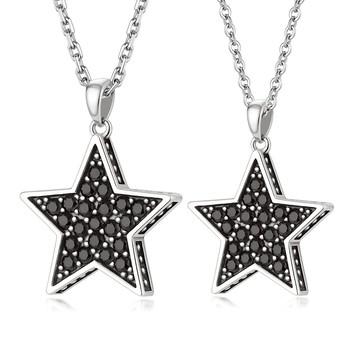 【Giumka】純銀項鍊．對鍊．五角星｜客製刻字．單個價格『情人禮』