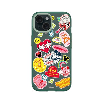 iPhone 15 Clear 憂墨綠 - 迪士尼-米奇 Mickey - 迪士尼米奇系列 - 貼紙風格
