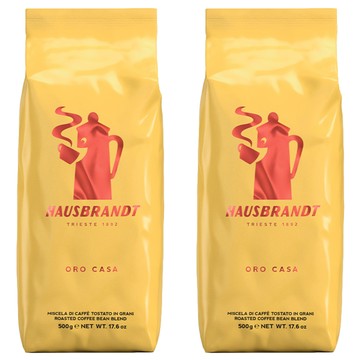 HAUSBRANDT 金牌咖啡豆 ORO CASA 500g  咖啡豆(無研磨)  2包