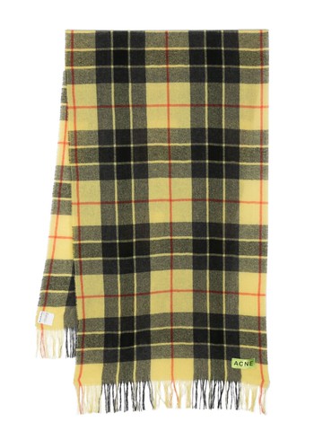 Acne Studios - plaid fringed scarf - unisex - Wool/Cashmere - One Size - Black