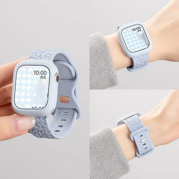 糖果矽膠套+錶帶兼容 Apple Watch Ultra 3 2 1 49mm Series 11 10 46mm 45