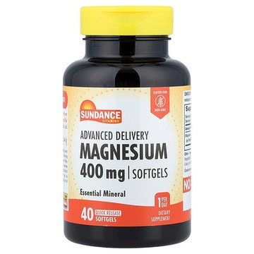 Sundance Vitamins, 高階輸送鎂，400 毫克，40 粒速釋軟膠囊