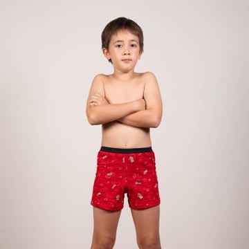 Mr.DADADO-財駿添輝 140-160男童內褲-品牌推薦-舒適寬鬆(紅色)GCQ601RS