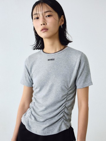 Shirring Half Top [GRAY]
