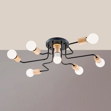 E27 北歐風半吸頂七燈 B250-53-12-1731
