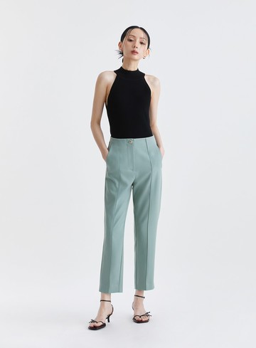 質感率性無腰頭九分西裝褲