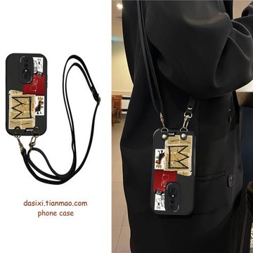 適用OPPOA9手機殼斜挎巴斯奎特皇冠A5全包A11X硅膠k11x帶掛繩11x女k12x網紅k12x個性k7套k12潮牌新款