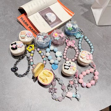 透明卡通適用Baseus倍思WM02+無線藍牙耳機保護套wm01殼WM02防摔殼