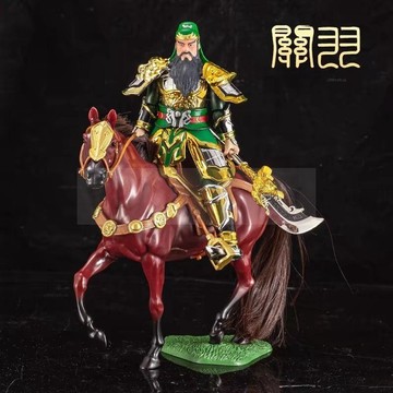 熱銷 三國 趙云 關羽 張飛 劉備 呂布 馬超 黃忠 三國手辦 五虎將 模型擺件 可動 兵人偶 三國擺件# c886t