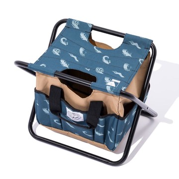 日本限定 POLER MULTI UTILITY CHAIR 多功能收納折疊椅 / 衝浪藍*棕