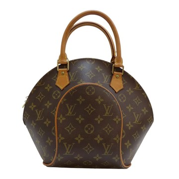 【二手名牌BRAND OFF】LOUIS VUITTON LV 路易威登 棕色 原花 塗層帆布 Ellipse PM 手提包 貝殼包 金扣 M51127