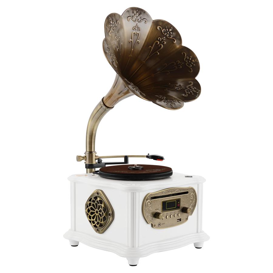 Gramophone Phonograph Turntable Vinyl Record Player Home Decoration Built-in Bluetooth, FM Radio ＆ USB Flash Drive, Aux-in Jack, CD Player with Alloy