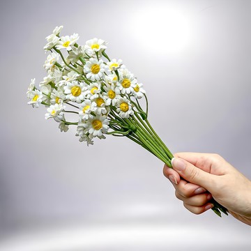 FLORAL M 法式野餐洋甘菊仿真花花材 純潔白 居家裝飾 仿真花藝  1組