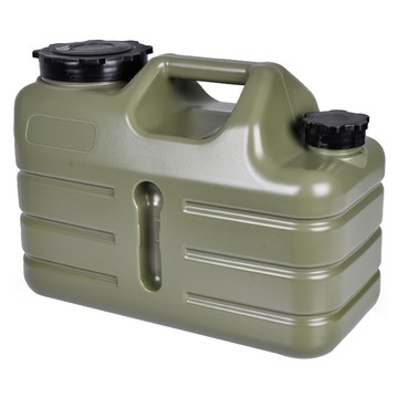 OUTSY 戶外露營軍風手提水龍頭儲水桶 11L 食品級PE材質  軍綠  1個