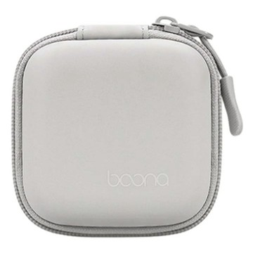 baona 包納 皮質3C配件 EVA硬殼收納包  大號方形 灰色  1個