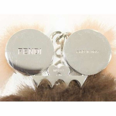 美品 FENDI ロゴファーチャーム フェンディ バッグチャーム ファー チャーム フェンディフェイス
