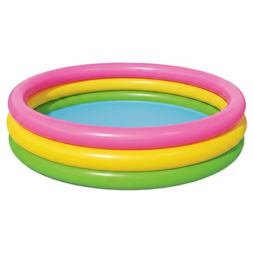INTEX 彩色充氣水池  直徑147 x 33cm  多色  1個