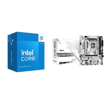 Intel 〈鈔省價〉i5-14400F+華擎 B760M-HDV D5 MATX主機板