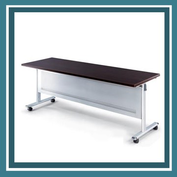 『商款熱銷款』【辦公家具】HS-1845E 銀桌架 黑胡桃桌板 會議桌 辦公桌 書桌 桌子