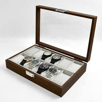 手錶盒 木紋收納錶盒(12支裝)【NAWA123】