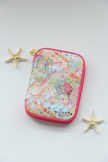 Liberty彩橡樹 手工燒餅包/護照包/證件收納包