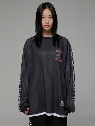 Color Block Long Sleeve T-Shirt [Black] (CT0469-1)