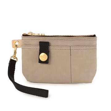 Soldier 實用拉鍊化妝包/零錢包-奶茶色