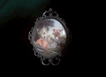 【老時光 OLD-TIME】早期義大利製壁飾掛畫相框鏡框