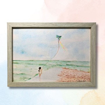 【願美好童年】心靈療癒畫作-原創手繪 獨一無二 壓克力畫/作品25