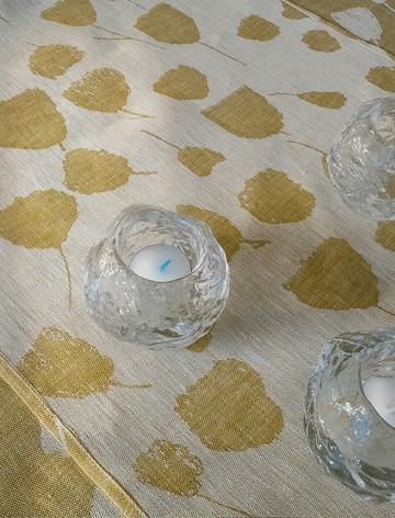 北歐設計–小花桌旗,黃 BOUQUET LINEN TABLE RUNNER, YELLOW