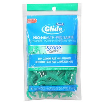 OralB ProHealth Floss Picks + Scope Outlast Long Lasting Mint Flavor 75 Each by OralB
