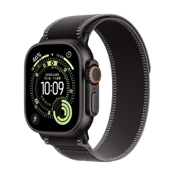 Apple Watch Ultra 3 GPS + LTE 49mm 黑色鈦 錶殼搭配黑色配木炭色 越野錶環