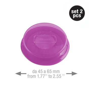 義大利製SiliKoMart-聰明保鮮蓋CAPFLEX洋紅二入組-M(4.5cm)