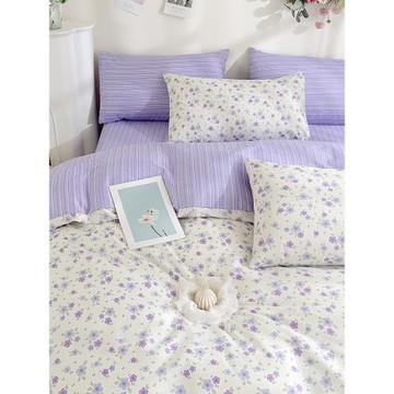 定制純棉四件套床上用品100全棉清新碎花被套宿舍床單三件套四季