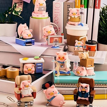 💼WBP免運🐷新品 罐頭豬 lulu豬上班豬事多系列毛絨盲盒 罐頭豬玩偶吊飾 搪膠臉毛絨吊飾 禮物 打工人吊飾挂件 禮物