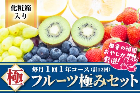 田舎の頑固おやじが厳選！フルーツ極み定期便セット［化粧箱入り］