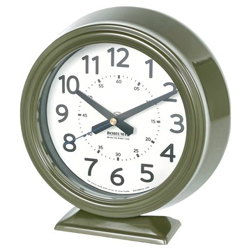 DULTON 博胡米爾座鐘 220 x 215 x 80mm  軍綠色