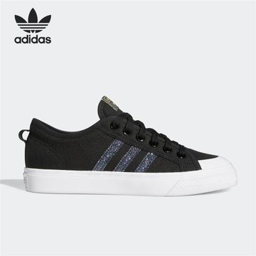 Adidas/阿迪達斯正品三葉草 NIZZA 男女低幫帆布鞋板鞋 FX9004