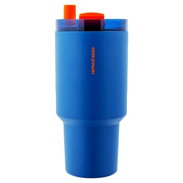 cook power 鍋寶 珍珠粗吸管陶瓷隨行杯  900ml  1個  普魯士藍