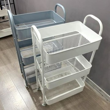 移動置物架落地小推車多層家用廚房宿舍收納架家居嬰兒用品儲物架
