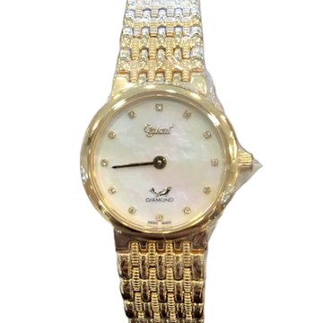 Ogival 愛其華 薄型真鑽時刻仕腕錶-金-女錶(385-022L)25mm