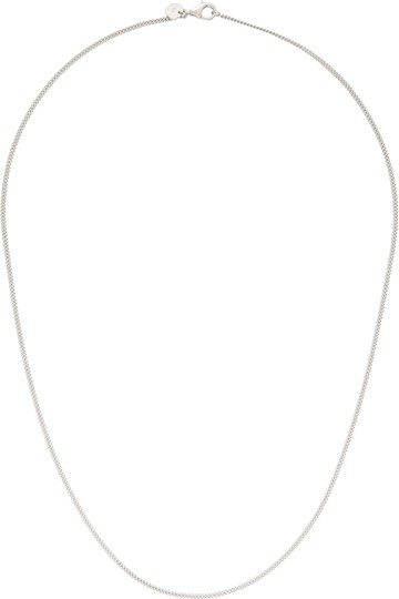 Tom Wood 银色 Curb Chain Slim 项链