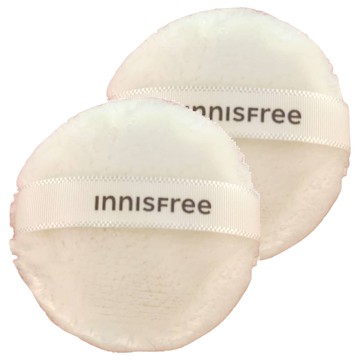 INNISFREE 妝自然美妝工具 蜜粉粉撲  2個  白色 無味