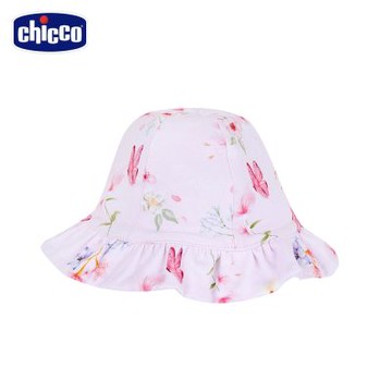 chicco官方直營-蝴蝶花園-滿版花朵雙面帽