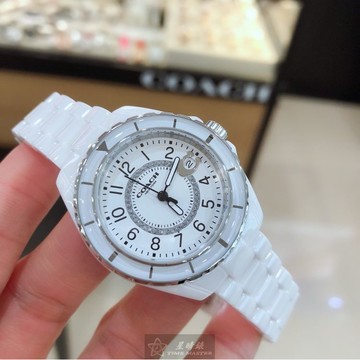 點數9%★COACH手錶,編號CH00076,32mm白圓形陶瓷錶殼,白色簡約, 中三針顯示, 陶瓷款, 鑽圈錶面,白陶瓷錶帶款,找尋好久就是這款!, 立體感十足!【APP下單享9%點數上限5000點】