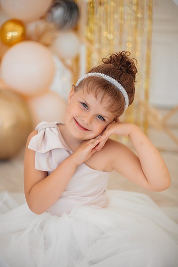 薄紗花蕾絲女孩連衣裙 適合婚禮 生日 音樂會等。