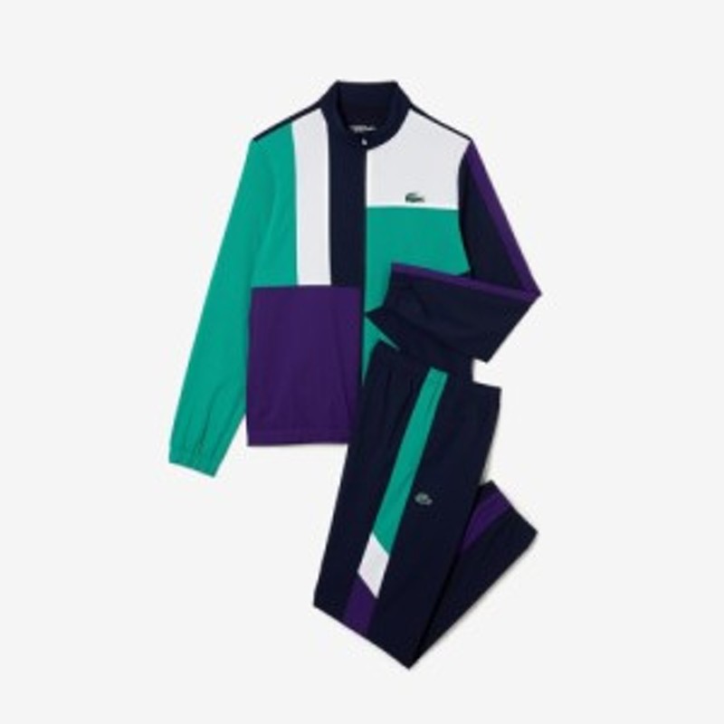 ラコステ LACOSTE テニスウェア メンズ アシンメトリーカラーブロック