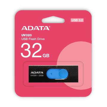 【現貨免運】ADATA 威剛 UV320 USB 3.2 32G 推式 高速隨身碟 黑藍色