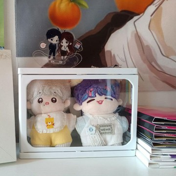 臺灣出貨🚚棉花娃娃收納盒展示櫃毛絨公仔玩偶收納神器棉花娃娃屋防塵高10cm